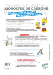 Monoxyde de carbone : première cause de mortalité par gaz toxique en France (document PDF, 316 ko)