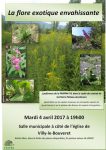La flore exotique envahissante, Conférence de la FRAPNA 74, dans le cadre du contrat de territoire Plateau des Bornes, Mardi 4 avril 2017 à 19h00 Salle municipale à côté de l’église de Villy-le-Bouveret.
