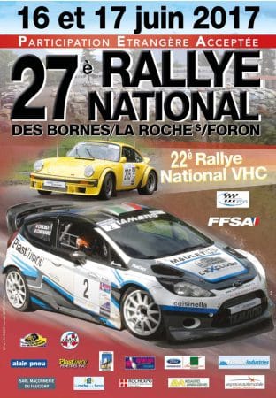 Affiche du 27ème rallye des Bornes/La Roche sur Foron