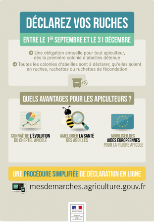 Déclaration de ruches 2017 : du 1er septembre au 31 décembre 2017
