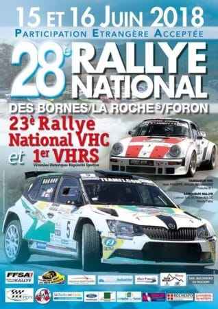 Affiche du 28ème rallye des Bornes/La Roche sur Foron