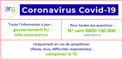 Info coronavirus par l'ARS