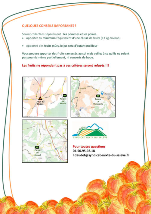 Collecte de vos pommes et poires pour les transformer en jus et cidre : mémento (format PDF, 977Ko)