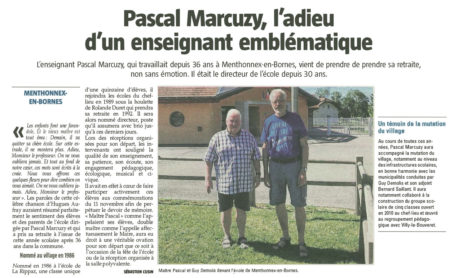 Article du Messager du 21 juillet 2022 sur le départ à la retraite de Pascal MARCUZY