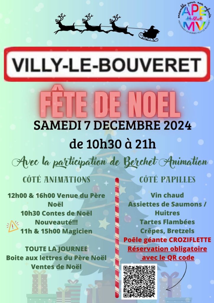 Fête de Noël le 7 décembre 2024 à Villy-le-Bouveret