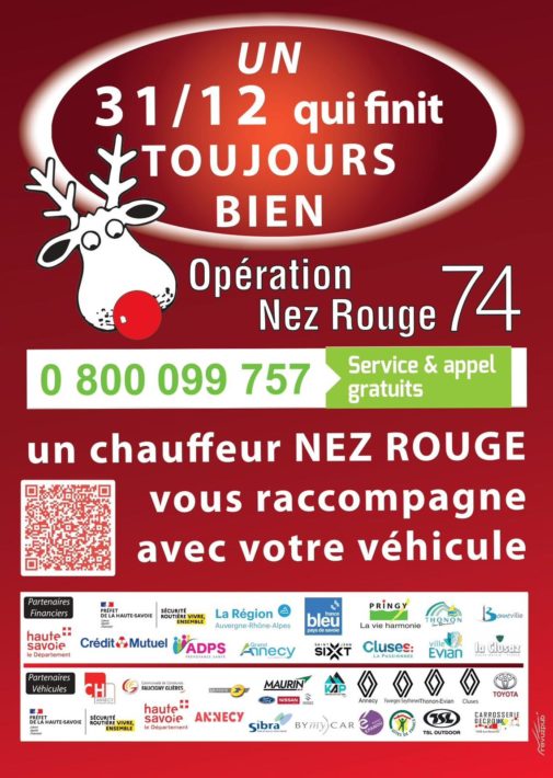 Affiche de l'Opération nez rouge 2024