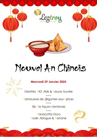 Menu nouvel-an chinois du 29 janvier 2025