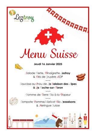 Menu suisse du 16 janvier 2025