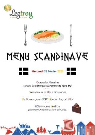 Menu scandinave du 26 février 2025